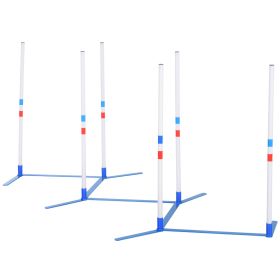 Pawhut Dog Weave Pole Agility Set with Storage Bag