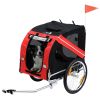 Pet Bike Trailer Red & Black Large Wheel Off-Road Cart