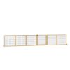 Wooden 6-Panel Folding Pet Gate with Support Feet