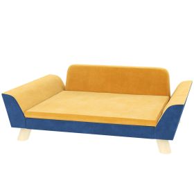 PawHut Small Dog Sofa Bed Orange with Washable Cushion