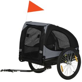 Aosom Medium Dog Bike Trailer with Quick Release Wheels