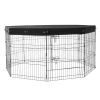 8-Panel Foldable Dog Playpen 30 inches High with Oxford Top Cover