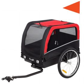 PawHut Dog Bike Trailer with 20 Inch Air Tires and Quick Release