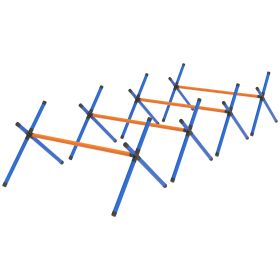 4-Piece Dog Agility Course Set - Adjustable Height Hurdles for Backyard and Indoor Training, with Carry Bag