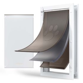 X-Large Pet Door with Magnetic Flaps and Metal Frame