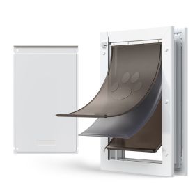 Large Pet Door with Magnetic Flaps and Metal Frame