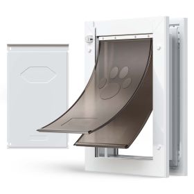 Medium Pet Door with Double Magnetic Flaps and Metal Frame
