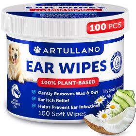 Dog Ear Wipes 100-Count Plant-Based Cleaning Wipes