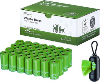 Dog Waste Bags with Leash Dispenser, 18-Pack