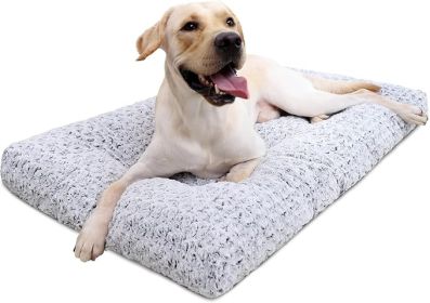 Deluxe Plush Dog Crate Bed with Non-Slip Bottom