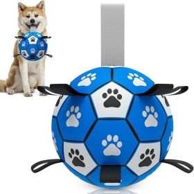 Soccer Ball Dog Toy with Straps, 6 Inch