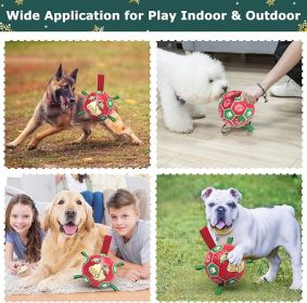 Dog Soccer Balls with Straps, Interactive Tug of War Toys, 8 Inch