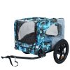 Outdoor Collapsible Pet Bike Trailer with 16-Inch All-Terrain Wheels