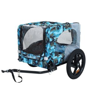 Outdoor Collapsible Pet Bike Trailer with 16-Inch All-Terrain Wheels