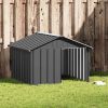 Dog House Anthracite Galvanized Steel 45.9x40.6x32.1 in Durable