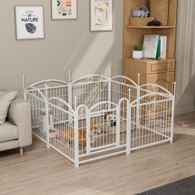 24 Inch 8 Panel Metal Dog Playpen with Doors