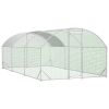 Large Metal Chicken Coop Run with Waterproof Cover
