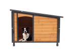 Large Wooden Dog House Outdoor 46 Inches with Waterproof Roof