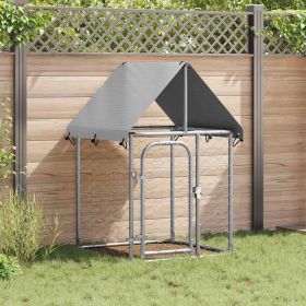 Dog Kennel Silver Galvanized Steel Large Durable Dog Kennel