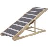 Foldable Dog Ramp for Couch and Car - Adjustable 16 to 23.6 In, Non-Slip Carpet, Solid Pine, Holds 110 Lbs