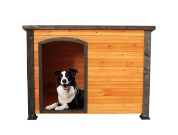 Wooden Dog House with Elevated Feet, Large Weatherproof Kennel