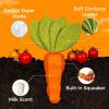 Rubber Carrot Squeaky Dog Chew Toy for Medium Dogs