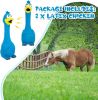 Latex Squeaky Chicken Dog Toy 11 Inch 2-Pack Blue