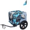 Outdoor Collapsible Pet Bike Trailer with 16-Inch All-Terrain Wheels
