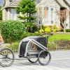 PawHut 2-in-1 Pet Bike Trailer and Stroller Grey