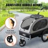 Dog Bike Trailer, Supports up to 88 lbs, 2-in-1 Pet Stroller Cart Bicycle Carrier, Easy Folding Cart Frame with Quick Release Wheels