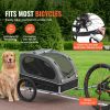 Dog Bike Trailer, Supports up to 88 lbs, Pet Cart Bicycle Carrier, Easy Folding Frame with Quick Release Wheels, Universal Bicycle Coupler, Reflectors
