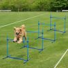 PawHut 4-Piece Dog Agility Jump Kit with Carry Bag