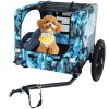 Outdoor Collapsible Pet Bike Trailer with 16-Inch All-Terrain Wheels