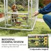 Large Outdoor Dog Kennel 20ft x 7.5ft with Rotating Feeder