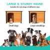 Wooden Dog House with Elevated Feet, Large Weatherproof Kennel
