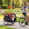 PawHut Dog Bike Trailer with 20 Inch Air Tires and Quick Release