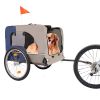 Dog Bike Trailer Folding Pet Carrier with 20 Inch Wheels