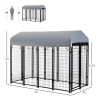 PawHut Outdoor Dog Playpen 8' x 4' x 6' with Canopy