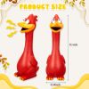Latex Squeaky Chicken Horse Toy, Red