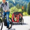 Pet Bike Trailer Red & Black Large Wheel Off-Road Cart