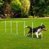Pawhut Dog Weave Pole Agility Set with Storage Bag