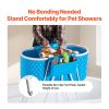 Portable Elevated Dog Bathtub, Foldable with Drain Hose