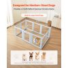 Dog Whelping Box, 76x49x30 in Plastic Dog Whelping Pen for Large Sized Dogs, Waterproof Puppy Playpen with Transparent Windows & Door Lock