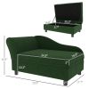 PawHut Pet Sofa Bed with Storage, Green, Small Dogs and Cats