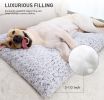 Deluxe Plush Dog Crate Bed with Non-Slip Bottom