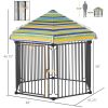 PawHut 47 Inch Heavy-Duty Pet Playpen with Lockable Door and Removable Cover