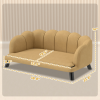 Velvet Dog Bed Sofa with Pearl Backrest, Large