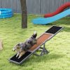 PawHut Dog Agility Seesaw, Fir Wood, Weather Resistant, 110 lb Capacity, Gray