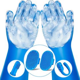 6-Piece Pet Grooming Kit for Dogs, Cats and Horses (Color: Blue)