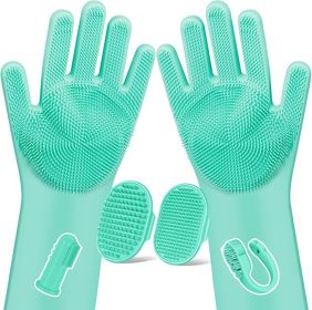 6-Piece Pet Grooming Kit for Dogs, Cats and Horses (Color: Green)